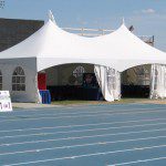 White 20'x40' Tent by school track