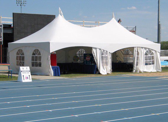 White 20'x40' Tent by school track
