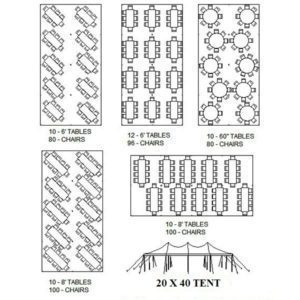 20x40 Seating Arrangements