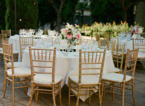 Gold chiavari chairs - gold-pink