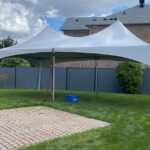 15x30 high peak marquee tent on grass without sides