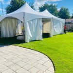 15x30 high peak marquee tent with white walls 2