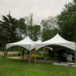2 15x30 high peak marquee tent - side by side