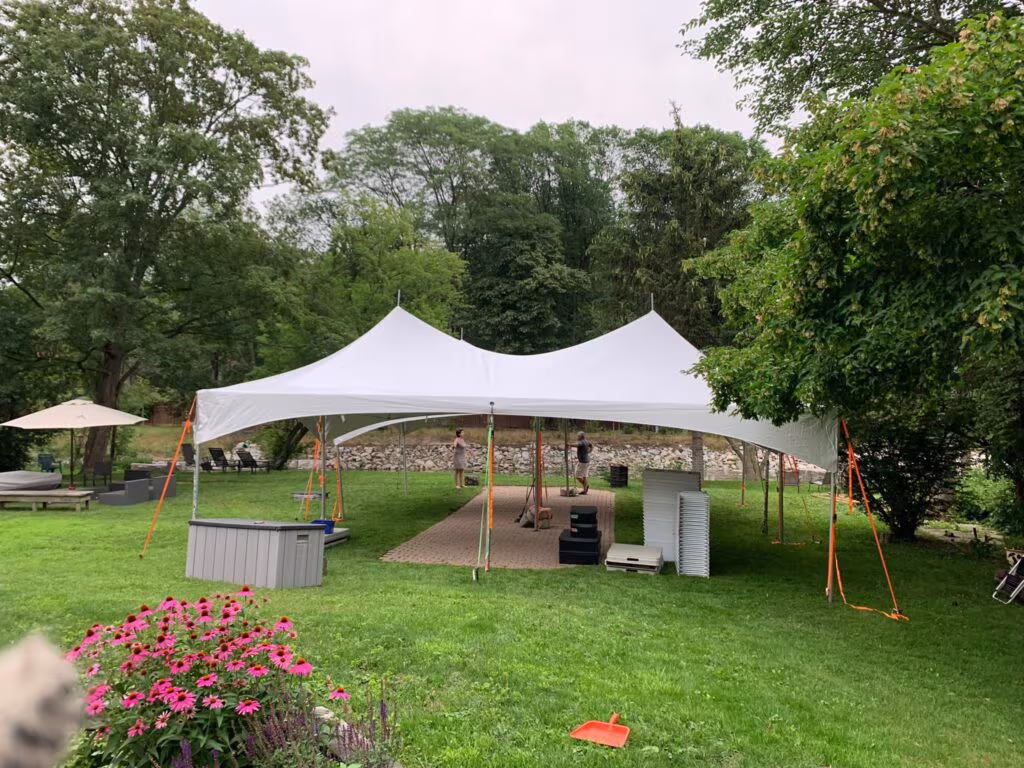 2 15x30 high peak marquee tent - side by side 2