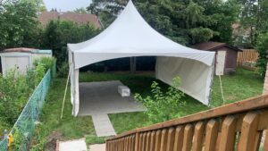 20x20 high peak marquee tent with subfloor
