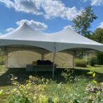 20x30 high peak marquee tent with plain white walls
