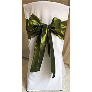 Olive-green-satin-bow