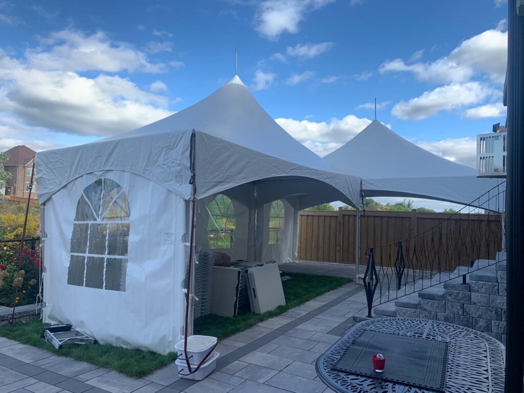 Two 10x20 high peak marquee tents
