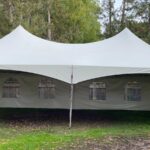 20x40 high peak marquee tent with french window walls