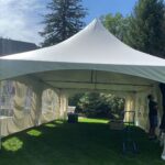 20x40 high peak marquee tent with window walls