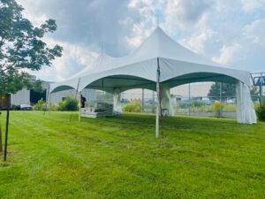 20x40 high peak marquee with open walls