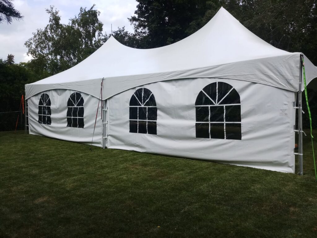 20x40 high peak tent with french window walls 1