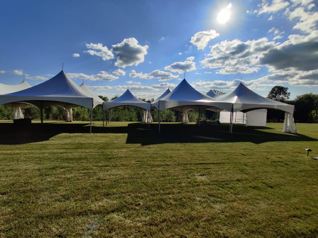 20x40s and a 15x15 tent setup for a wedding 1