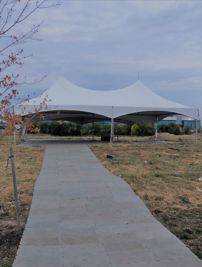 subfloor with 20x40 high peak marquee tents