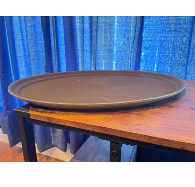 24 Inches Oval Non-Slip Waitress Tray