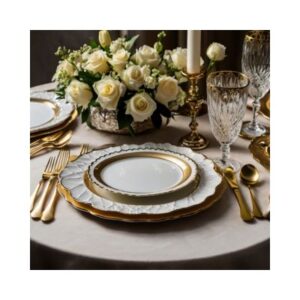 Platinum and Gold Scalloped