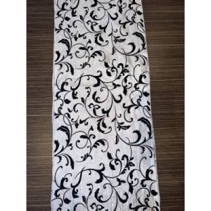 Runner - White with Black Flocking (Satin)