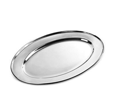 Stainless Steel Plate – 18″ Oval (Medium)
