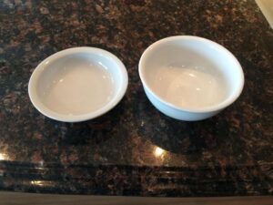 fruit nappy and soup bowl