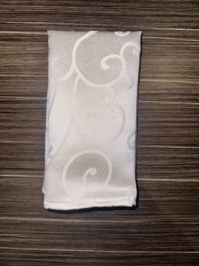 Damask Swirl Napkin Ivory 2