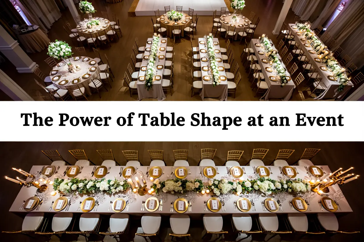 Round Table vs. Rectangular Table for Events: Discover the Best Choice for Your Event The Power of Table Shape at an Event