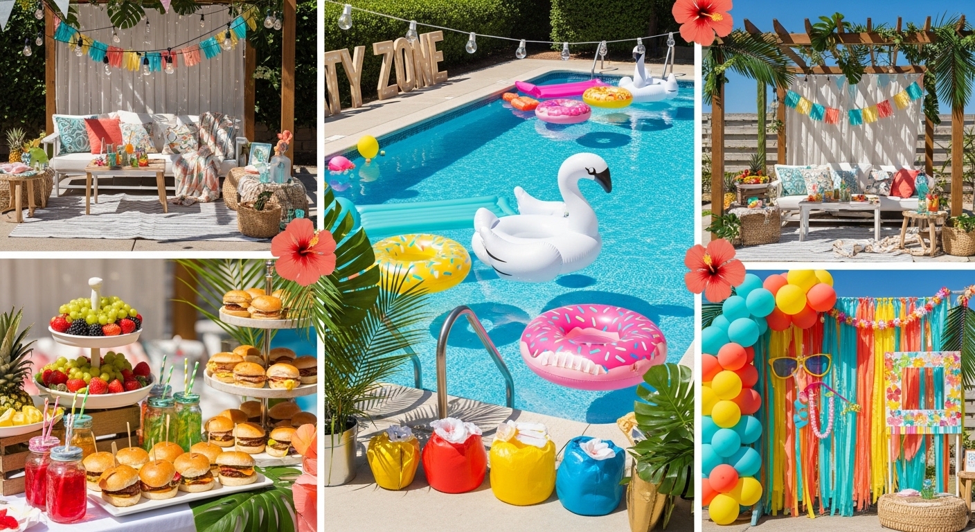 Swimming Pool Party Ideas And Decoration Tips Swimming Party Ideas